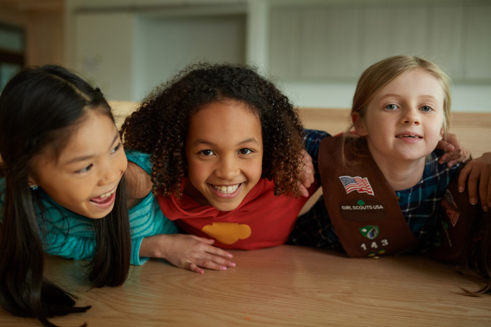 group of girls playing