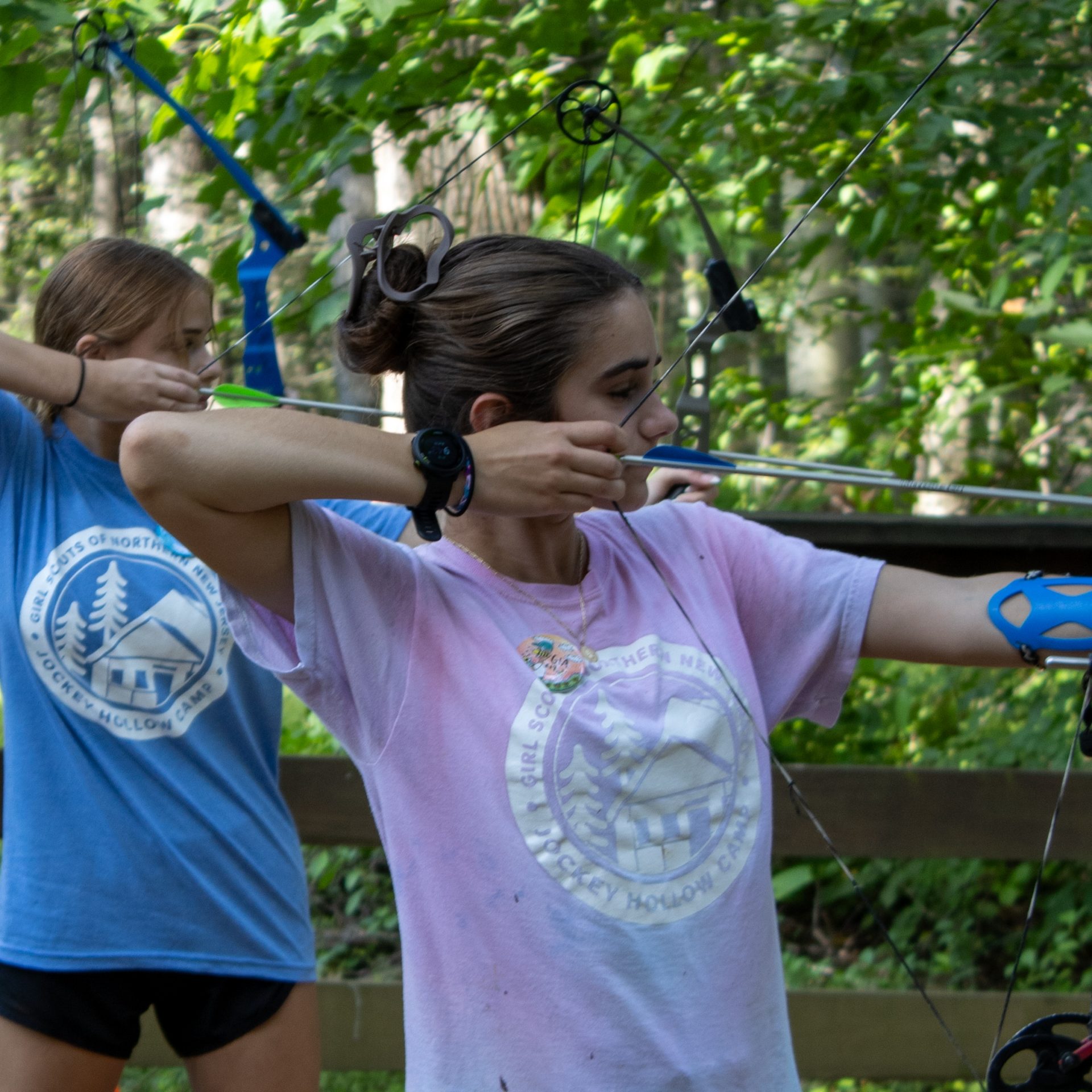 two girls with horse